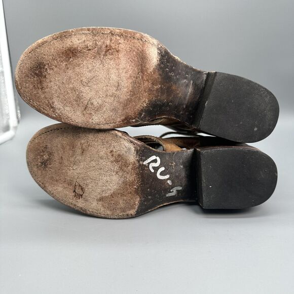 Freebird By Steven Stone Cutout Bootie Womens 6 Brown Shoe Strappy Buckled Boot - Picture 6 of 9